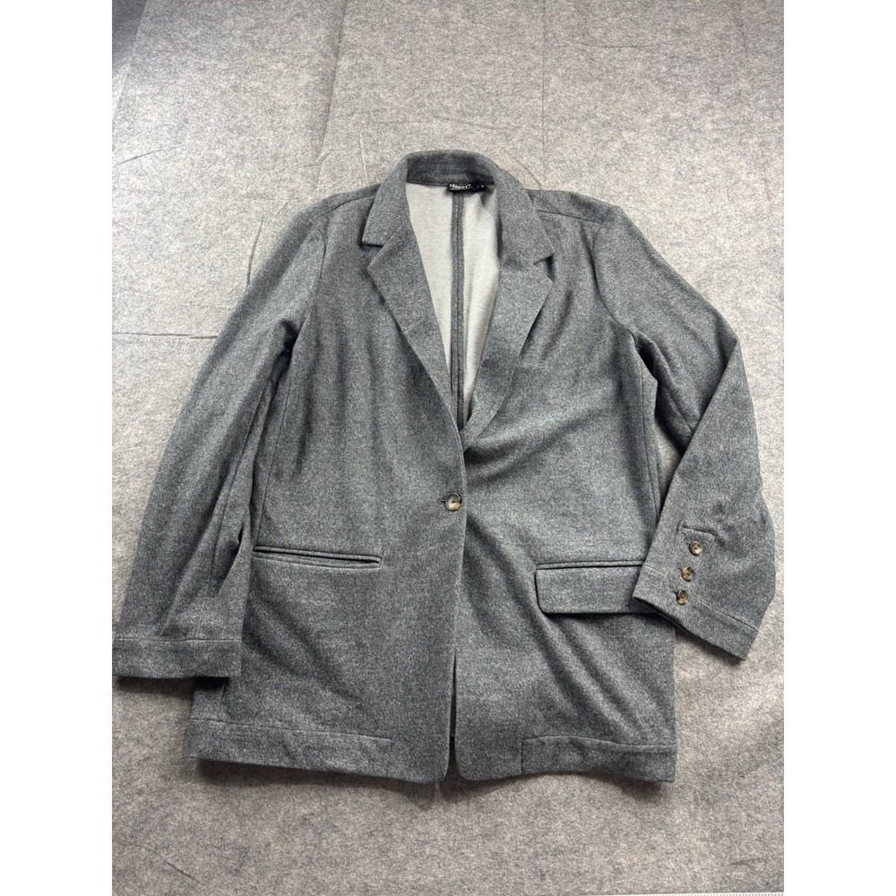 Faherty Women's L Dream Flannel Double Knit Single Button Blazer Minimalist Prep